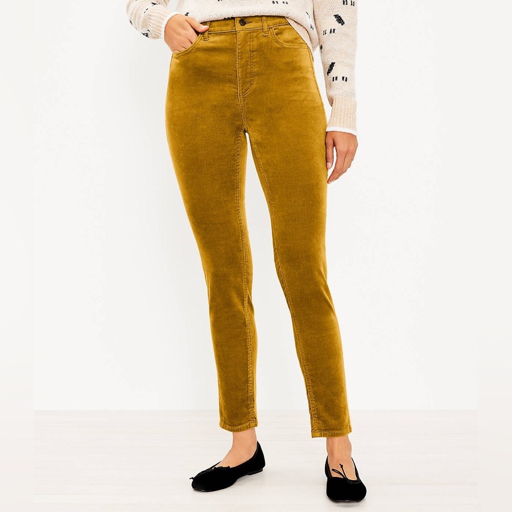 LOFT velvet skinny pants
